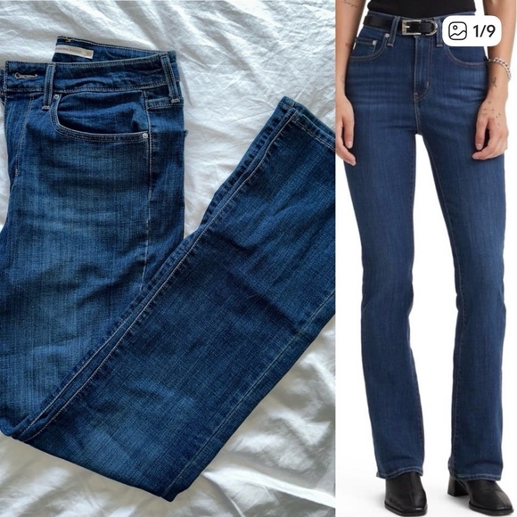 Levis Strauss Denim - Bootcut Jeans in Deep Indigo Blue